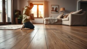 A living room featuring engineered wood floors, showcasing style and comfort for home decor.