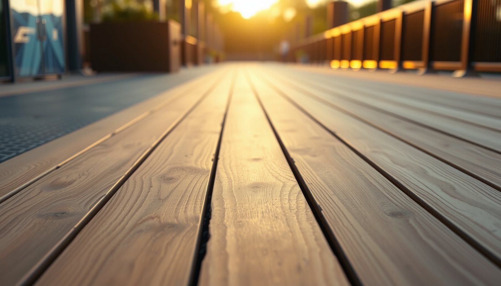 A guide on selecting engineered wood floors for outdoor walkways, showcasing different styles and finishes.