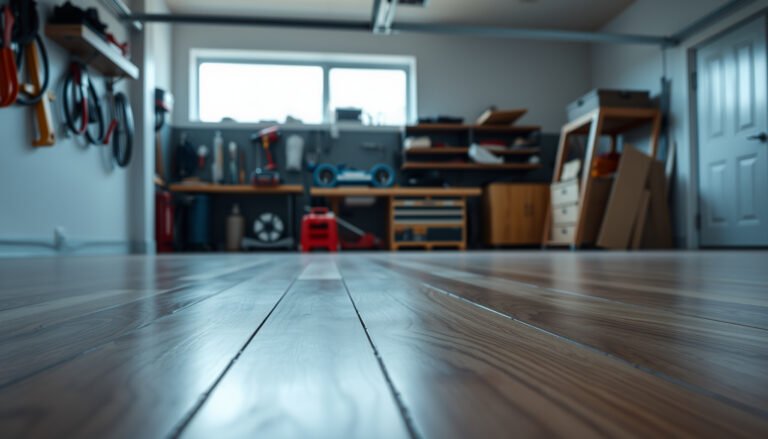 Guide to selecting engineered wood floors for garages, highlighting key factors to consider.