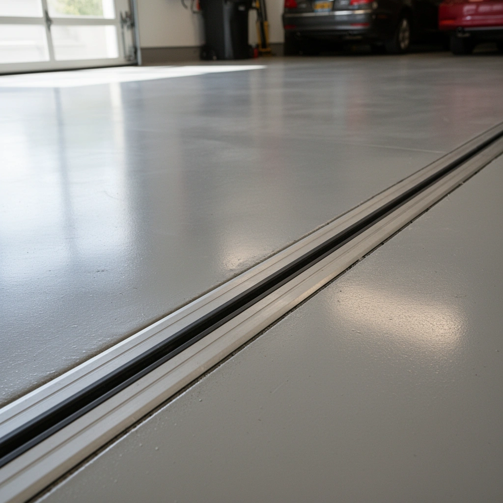 Different types of garage floor transitions and their ideal placement for installation.