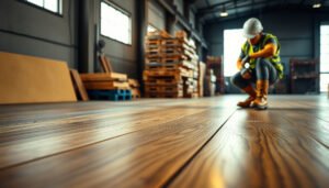 A guide to selecting hardwood floors for warehouses, highlighting key factors and considerations.