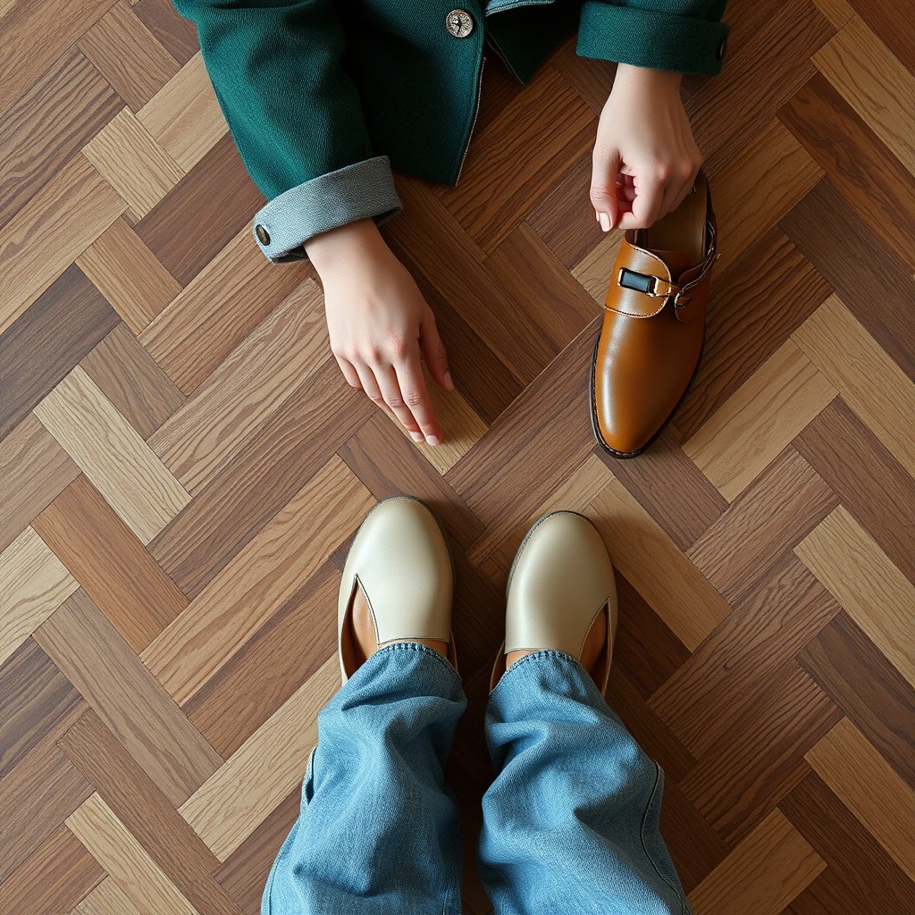 Selection of plank size, pattern orientation, and overall design for herringbone flooring