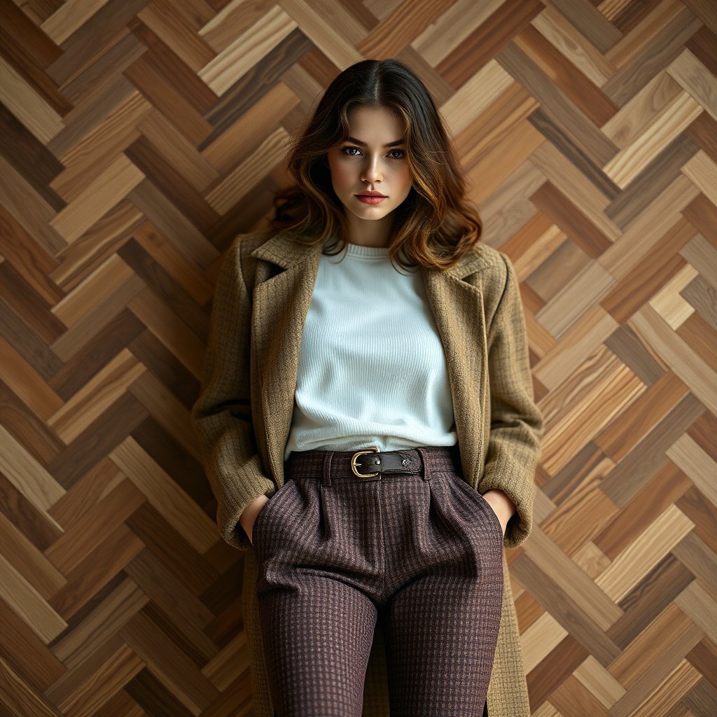 Different materials for herringbone flooring suitable for various room styles and designs