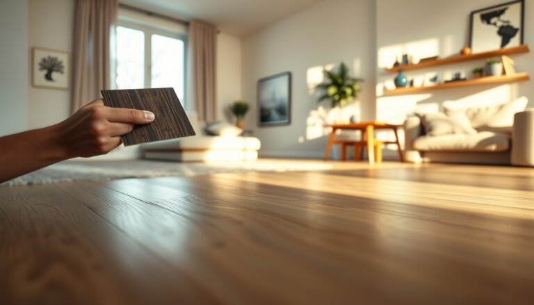 A stylish living room showcasing laminate flooring choices and design tips.