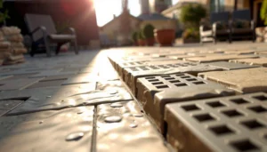 Various outdoor flooring materials showcasing durability and drainage options for outdoor spaces.