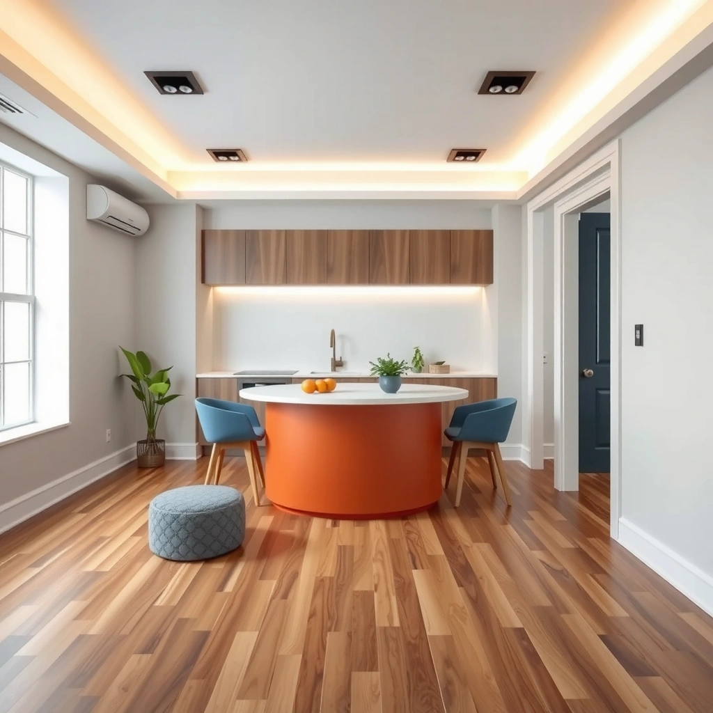 Image showing various thresholds suitable for vinyl floor transitions.