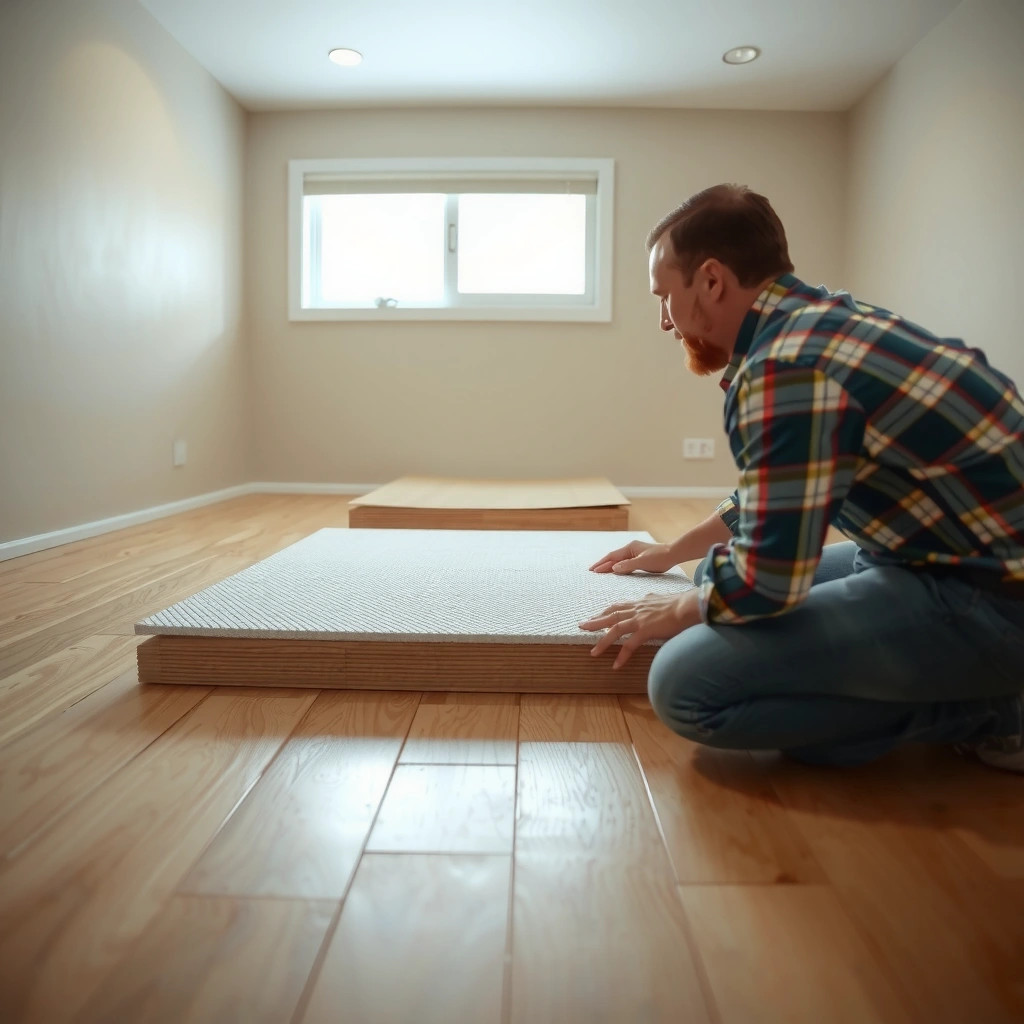 A selection of underlayment materials for hardwood floors, highlighting options for installation.