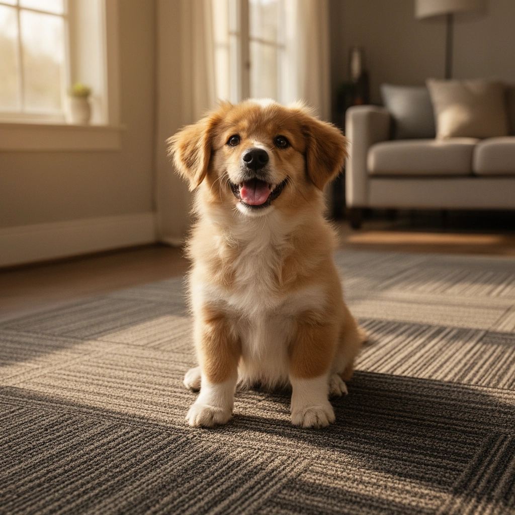 Different types of tile backing materials for slip-resistant carpet tiles