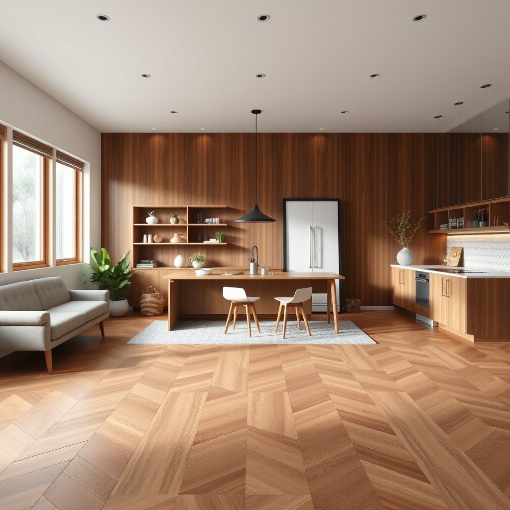 Different types of transitions for tile-to-floor changes in wood-look tile installations