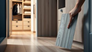 Vinyl flooring options for closets showcasing styles and colors for effective selection.