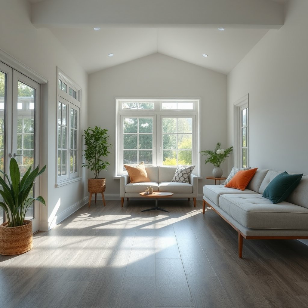 Various transition profiles suitable for vinyl flooring installation in a sunroom.