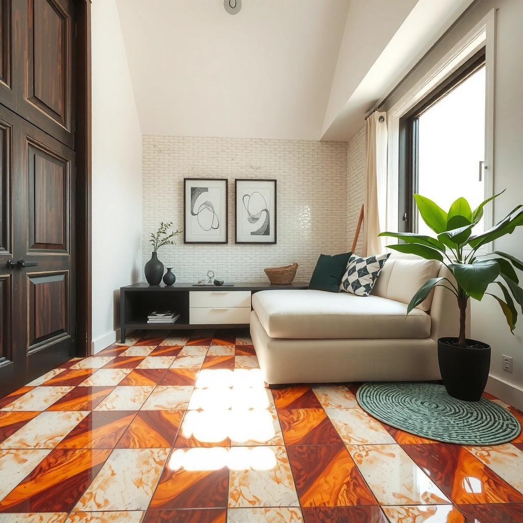 Illustration of different waterproofing systems for mosaic tile floors to prevent water damage.