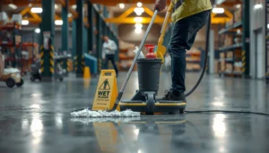 Step-by-step guide on how to clean commercial floors effectively with best practices.