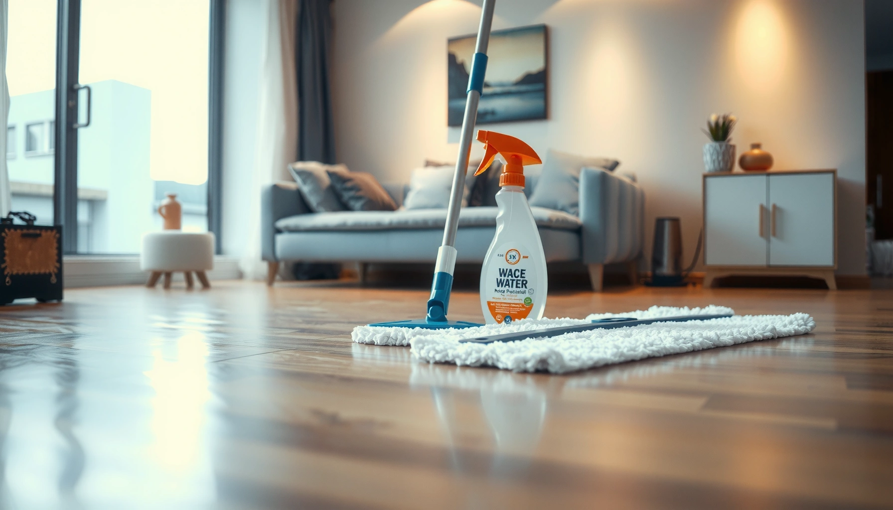 Step-by-step guide on how to clean laminate floors effectively and safely.
