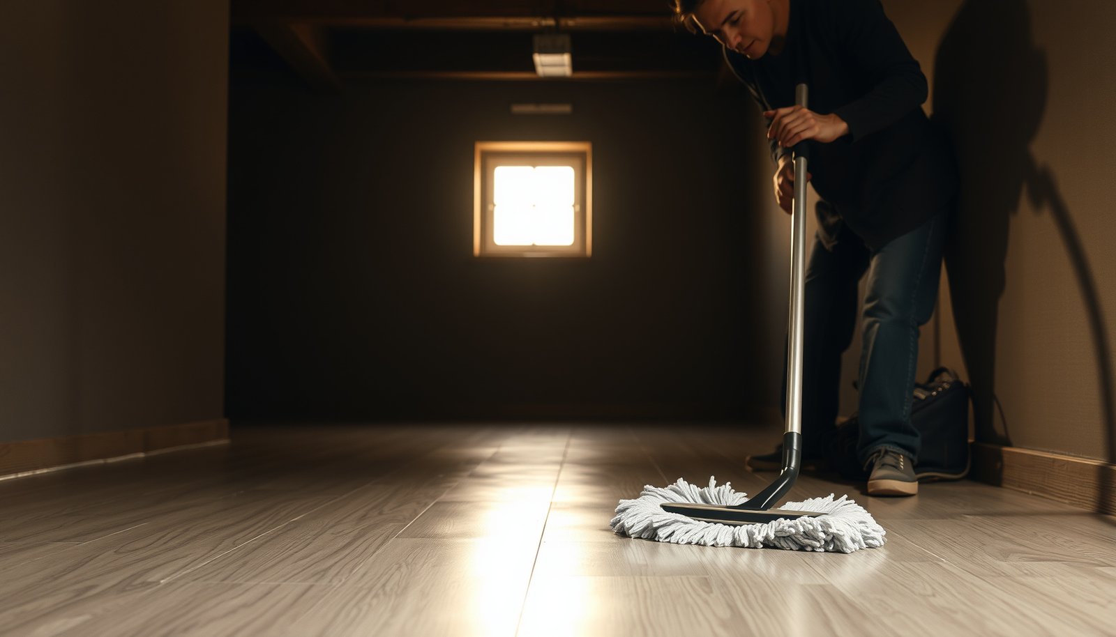 Steps to clean laminate floors in a basement safely and effectively.