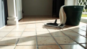 Step-by-step guide for cleaning mosaic tile floors effectively and easily.