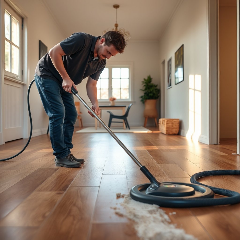 Step-by-step guide to removing mud from hardwood floors without starting with water