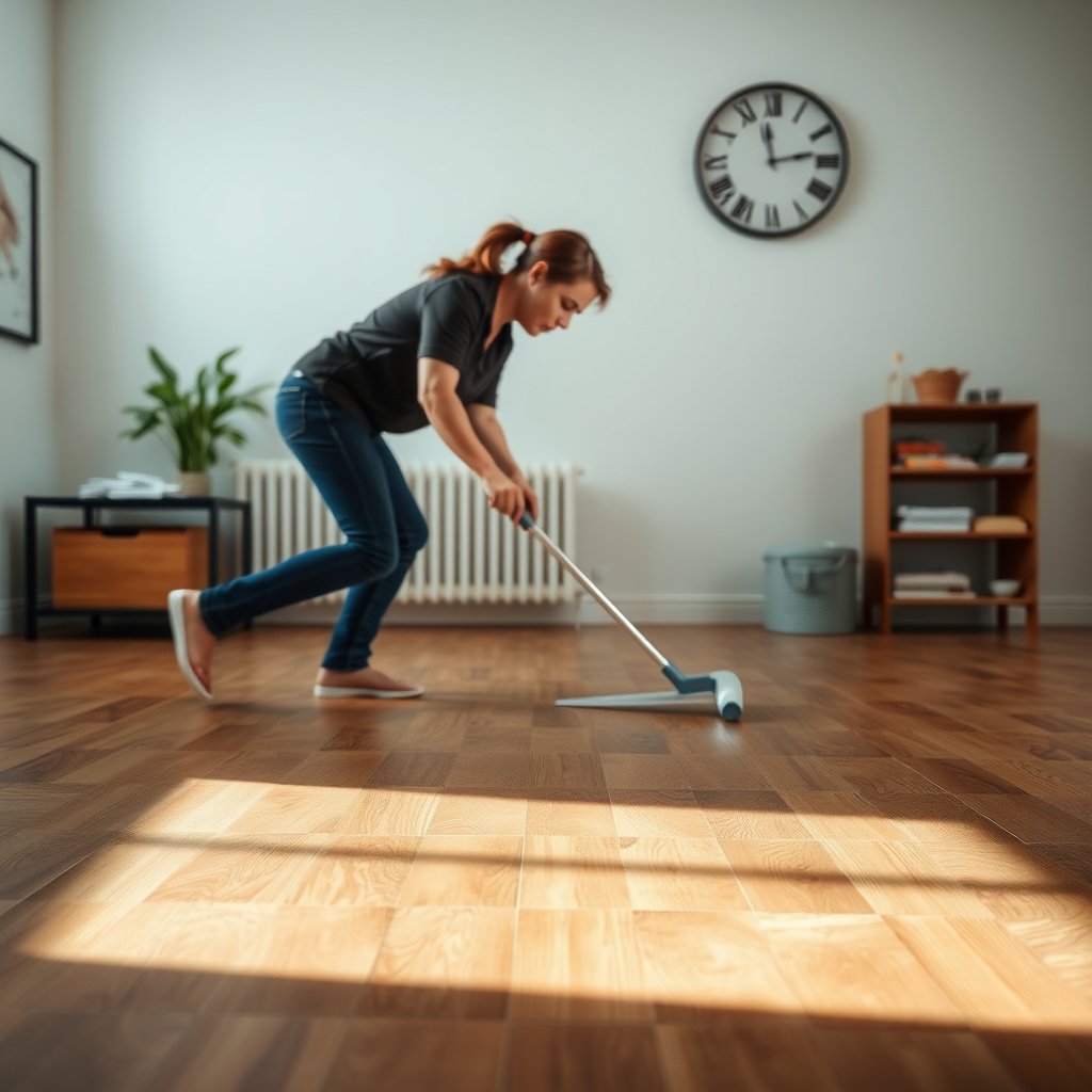 Examples of slipping hazards on parquet floors, highlighting potential issues to prevent accidents.