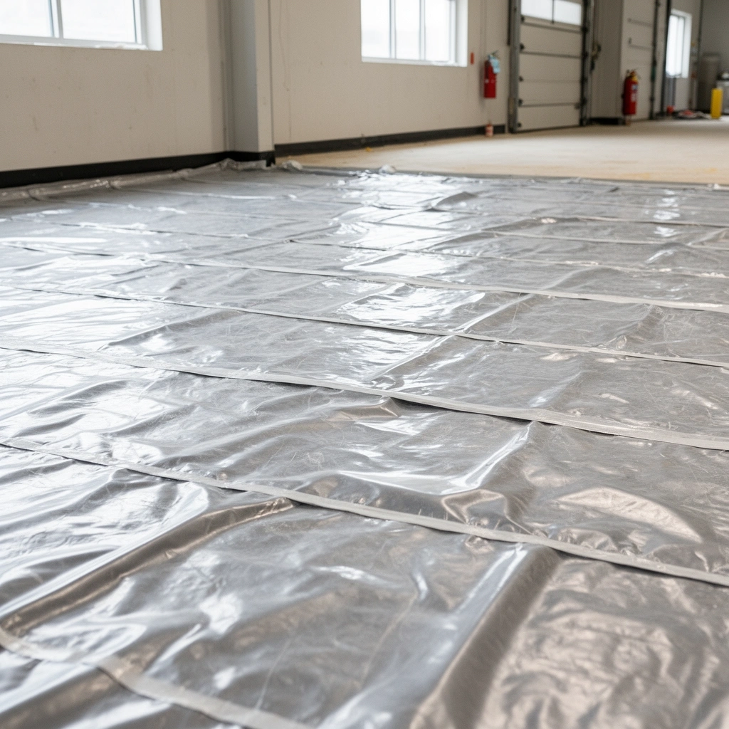 Image showing drawings, moisture sources, and barrier rating for vapor barrier installation