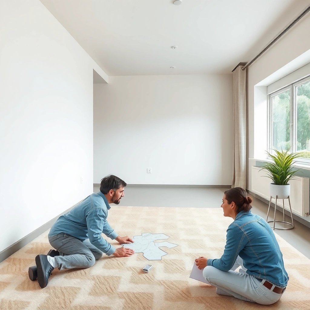 Inspecting polyaspartic floors for water damage and identifying moisture sources.