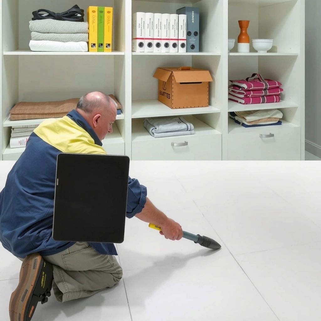Image showing the confirmation of polyaspartic floor removal and inspection of underlying surfaces