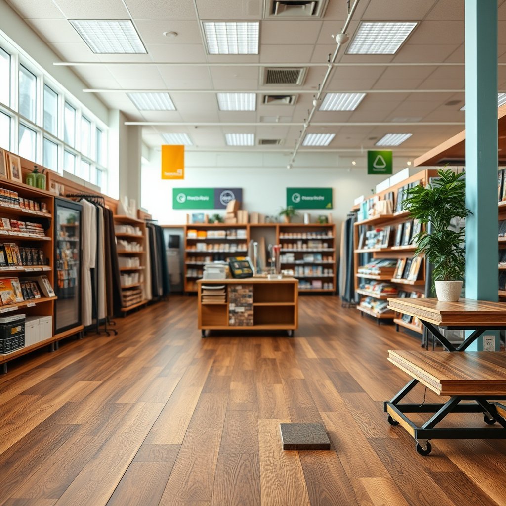 Foot traffic management strategies to protect hardwood floors in retail stores.