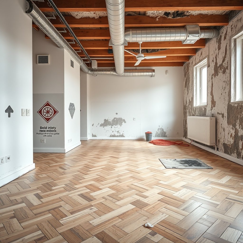 A hygrometer measuring indoor humidity levels to prevent mold under herringbone floors.