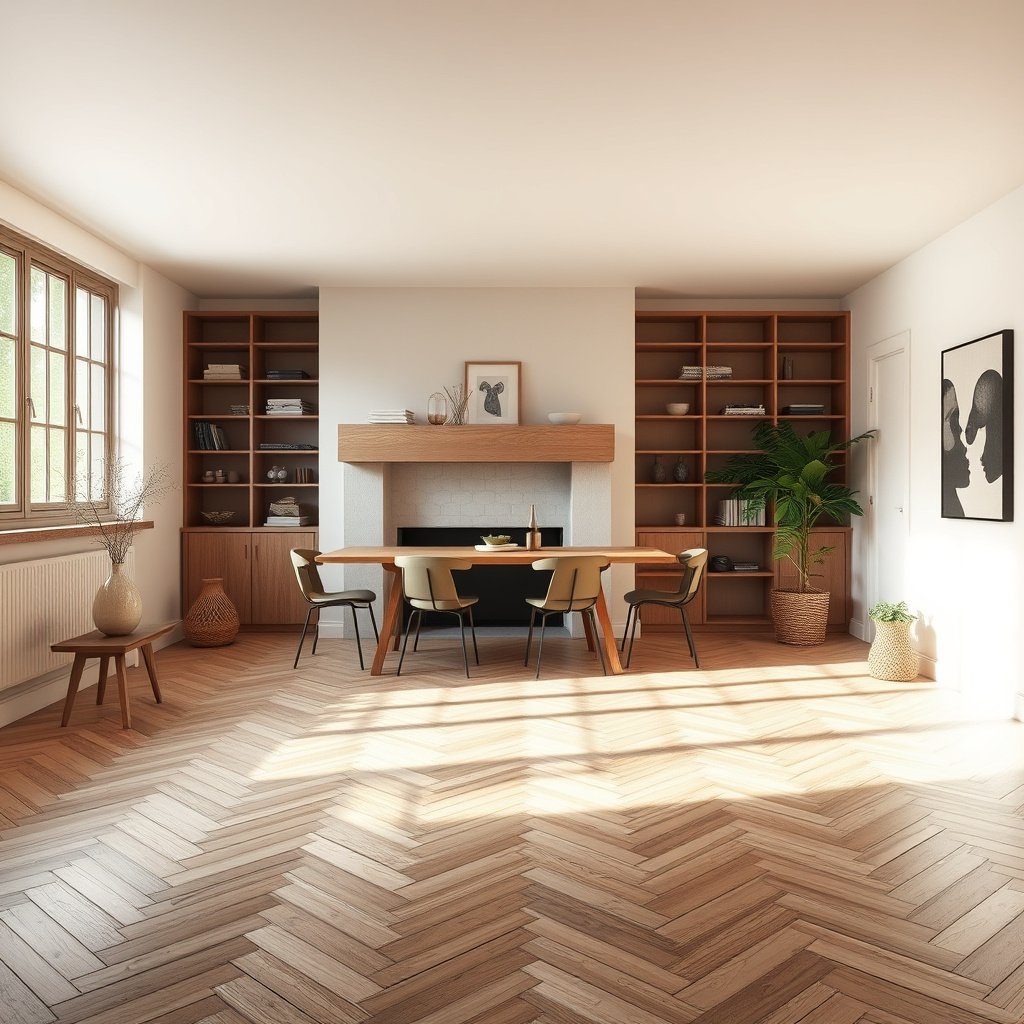 Illustration of cost drivers affecting herringbone flooring pricing.