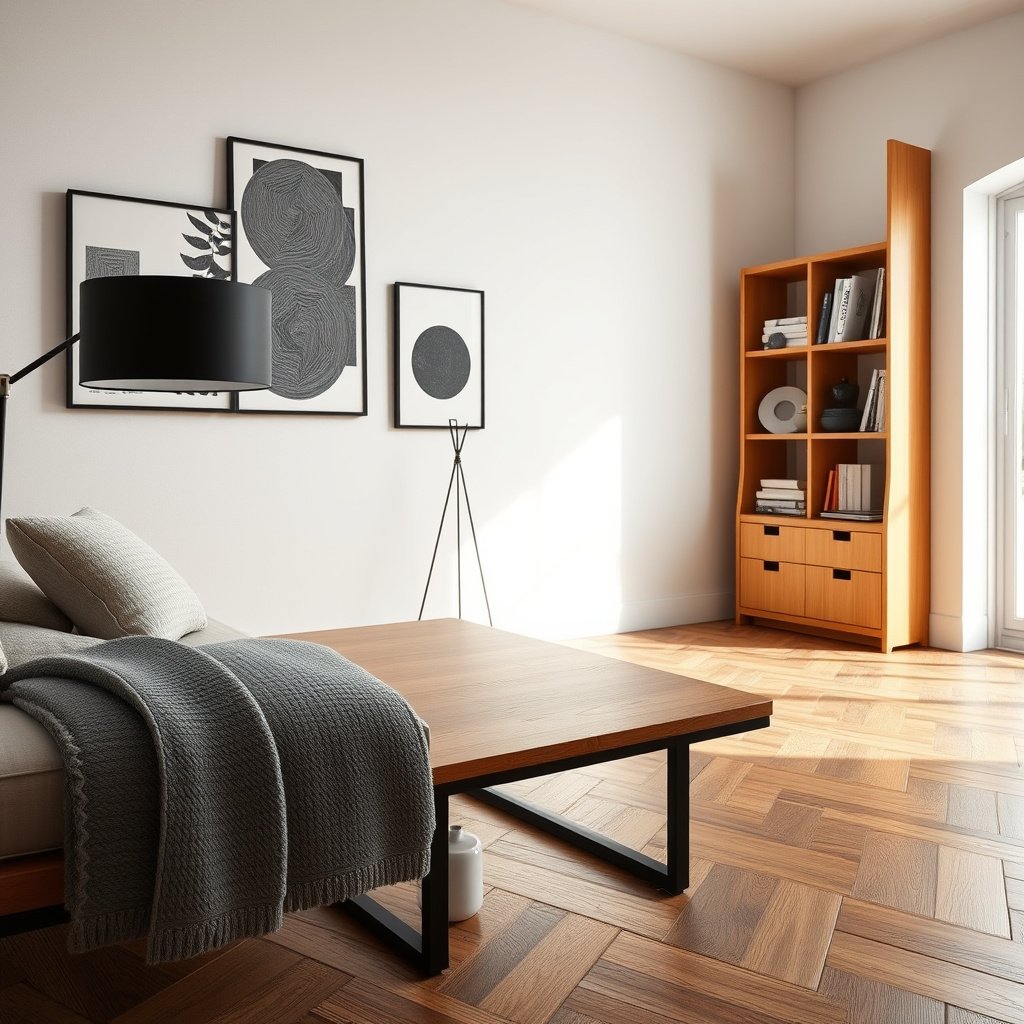 Comparison of room area and plank count for estimating herringbone floor material.