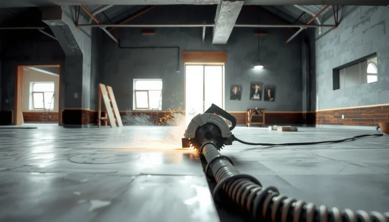 Step-by-step guide on how to cut concrete floors with tools and techniques.