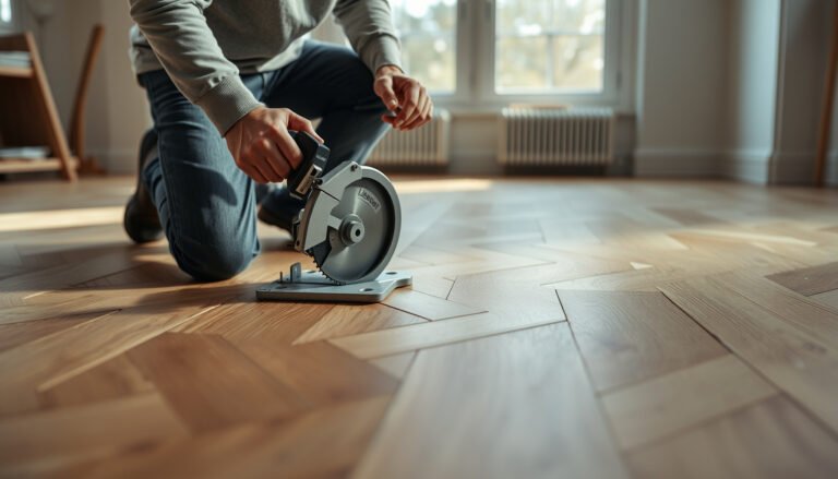 Step-by-step guide on how to cut herringbone floors for a perfect installation.