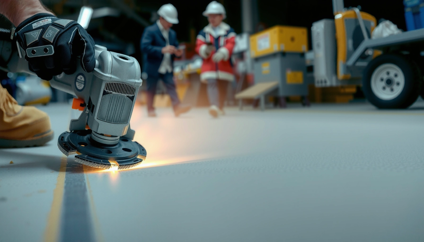 Step-by-step guide on how to cut polyaspartic floors for a professional finish.