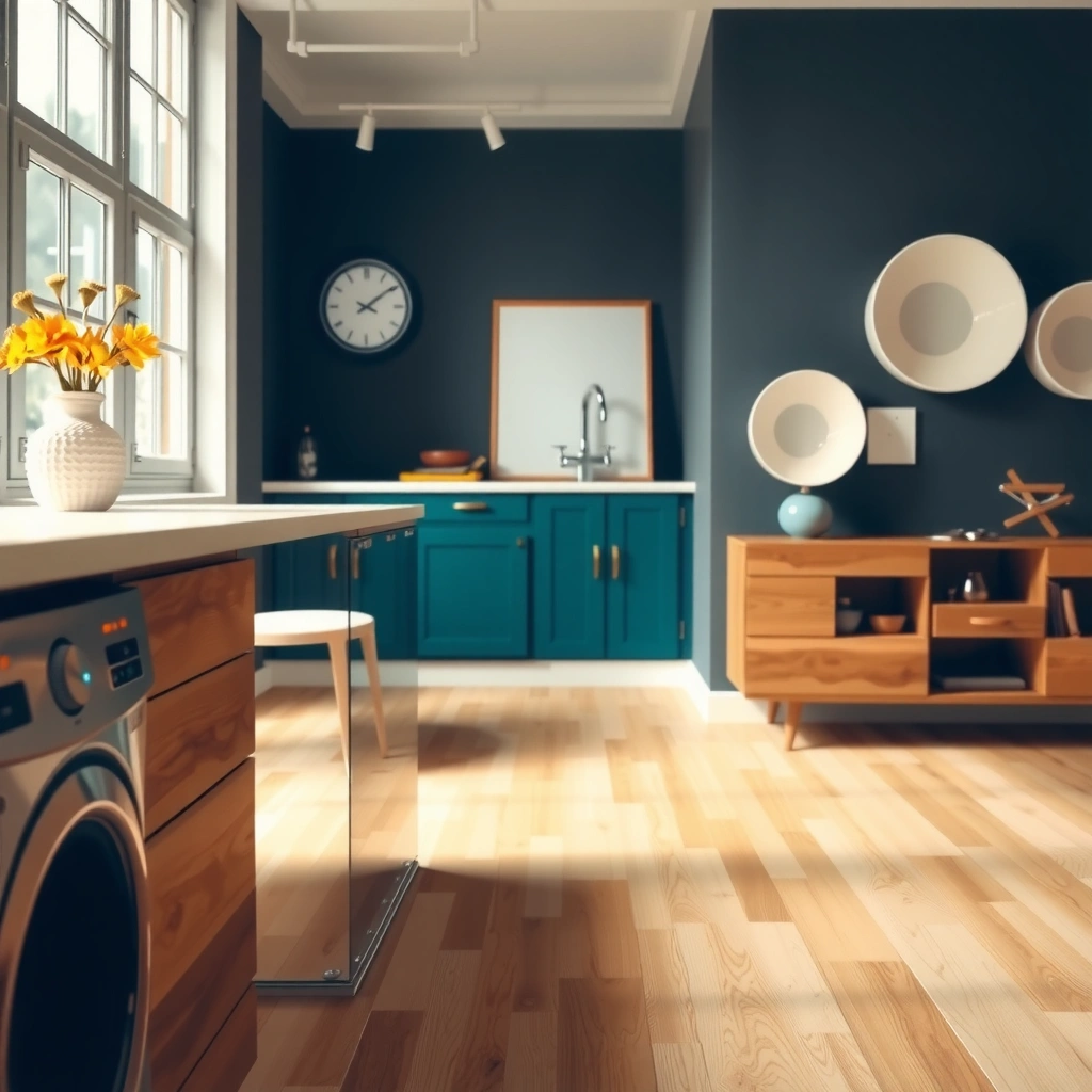 Person cleaning laminate floors with a microfiber mop as part of daily and weekly maintenance habits.