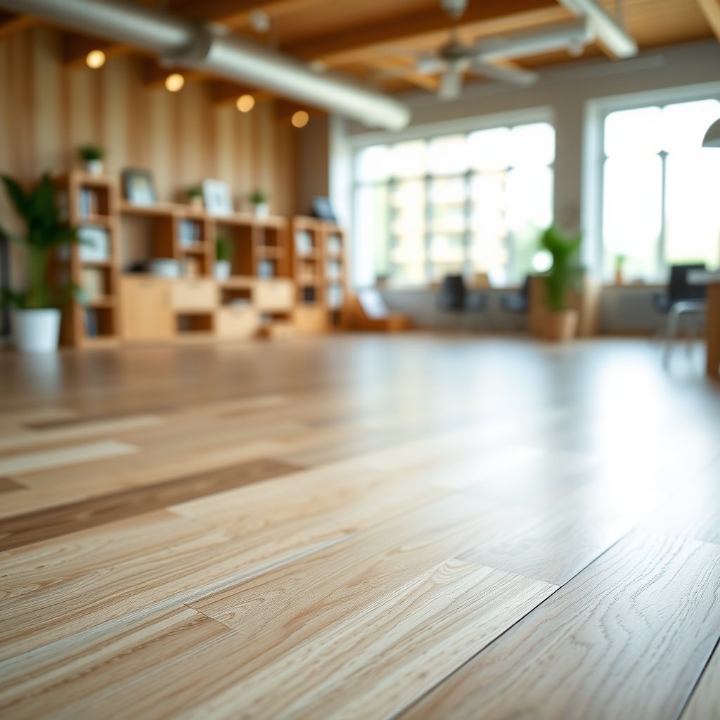 A person using a microfiber mop to clean parquet floors safely and effectively.