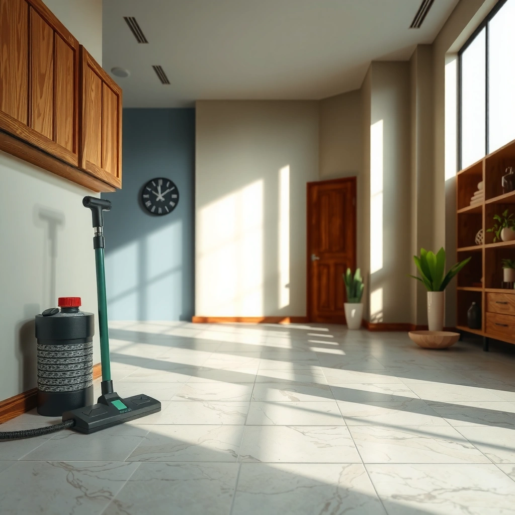 Image showing daily and weekly habits for maintaining tile floors to prevent wear and tear.