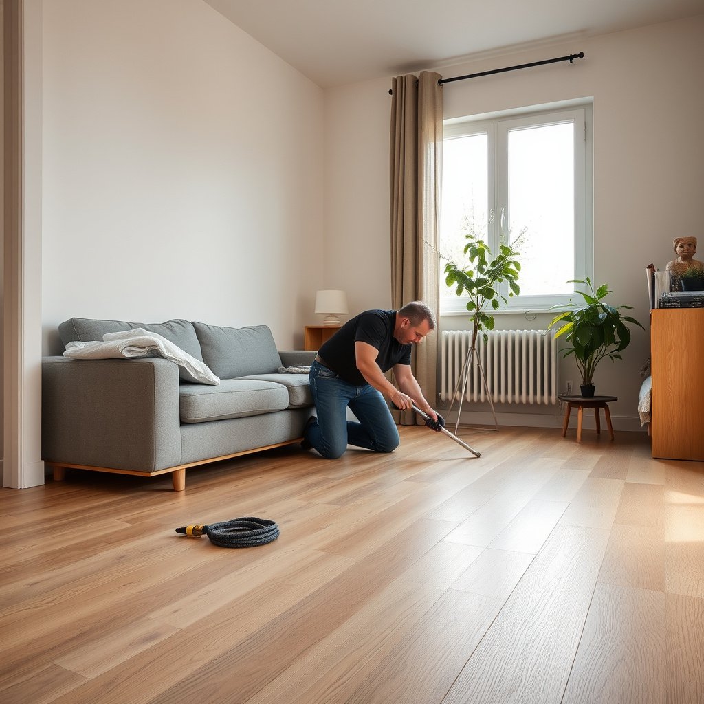 Daily care practices for maintaining vinyl floors in an apartment to prevent damage.