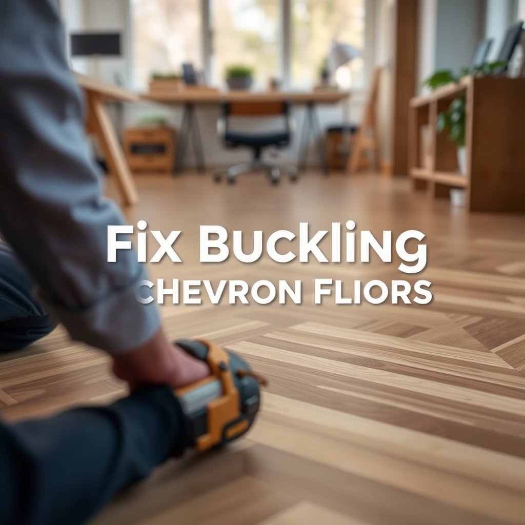 Image showing a close-up of chevron floor buckling to diagnose the underlying cause