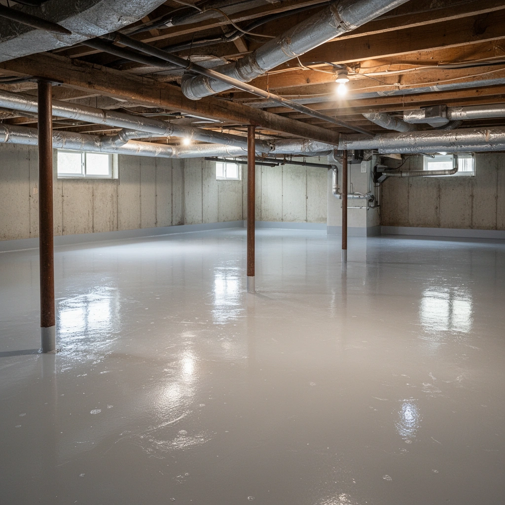 Analyzing moisture sources in a basement for waterproofing, showing tools and methods to assess severity.