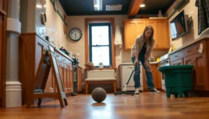 A guide to safely removing and disposing of kitchen floors with proper techniques and tools.