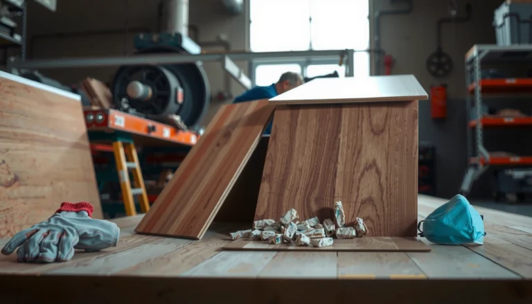 A person disposing of laminate flooring in an eco-friendly manner, showcasing safe disposal methods.