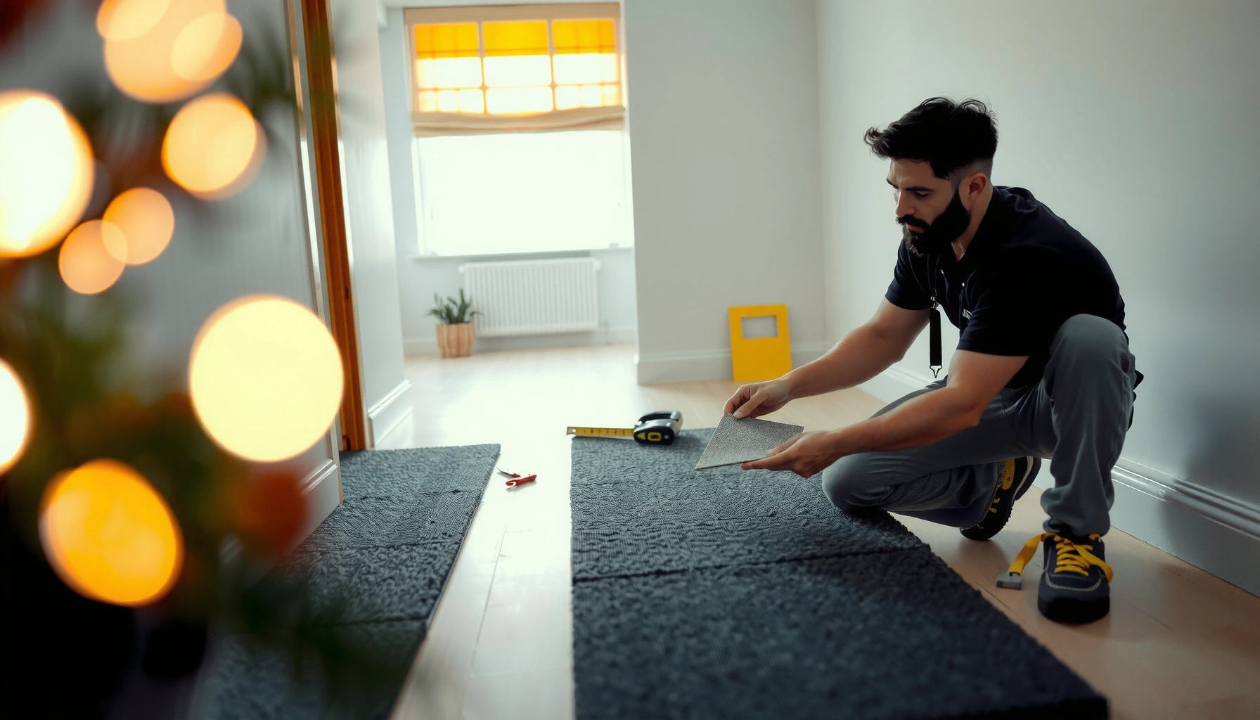 Step-by-step guide on how to install carpet tiles without professional help.