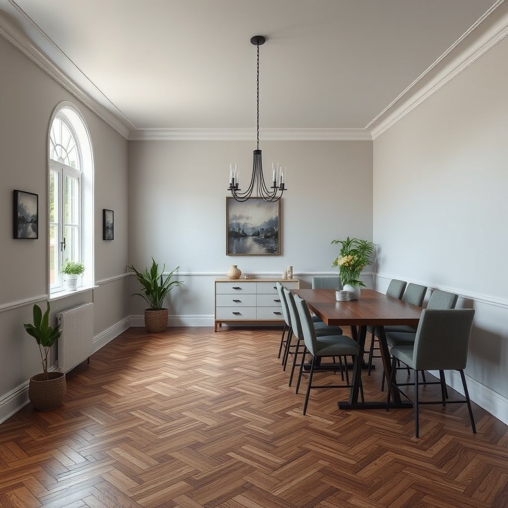 Entry control methods to protect vinyl floors from grit and dirt in a dining room.