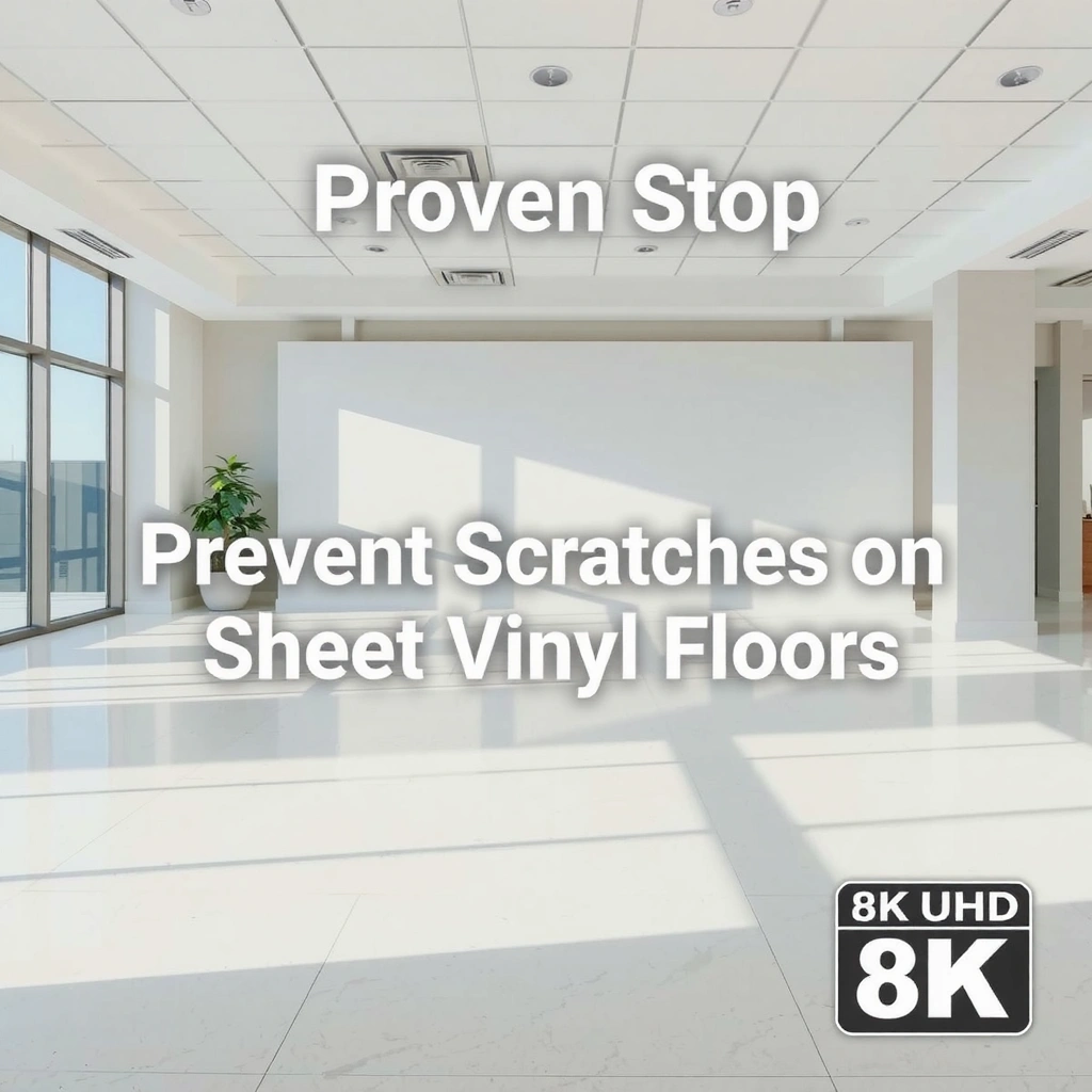 Entry mats and regular cleaning to prevent scratches on sheet vinyl floors.