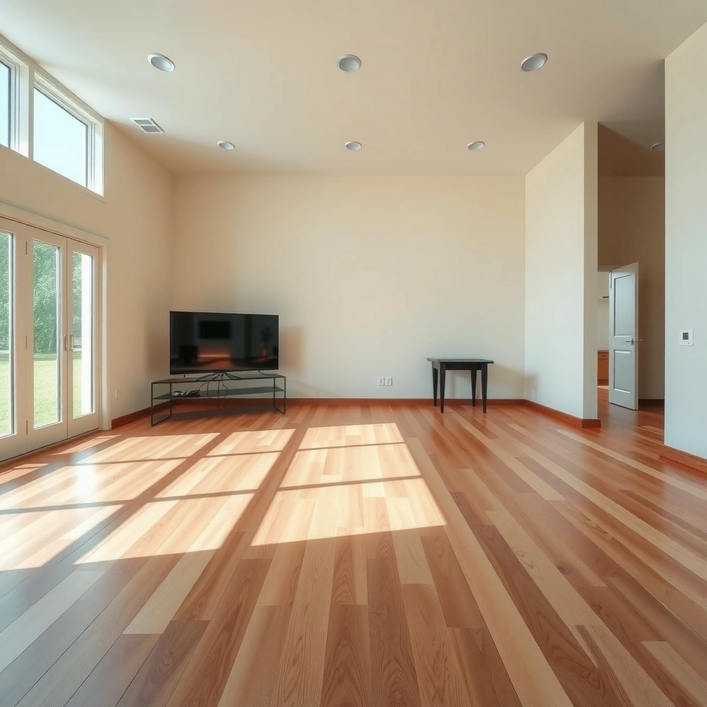 Gathering cleaning supplies for engineered wood floors, including mops and cleaners.