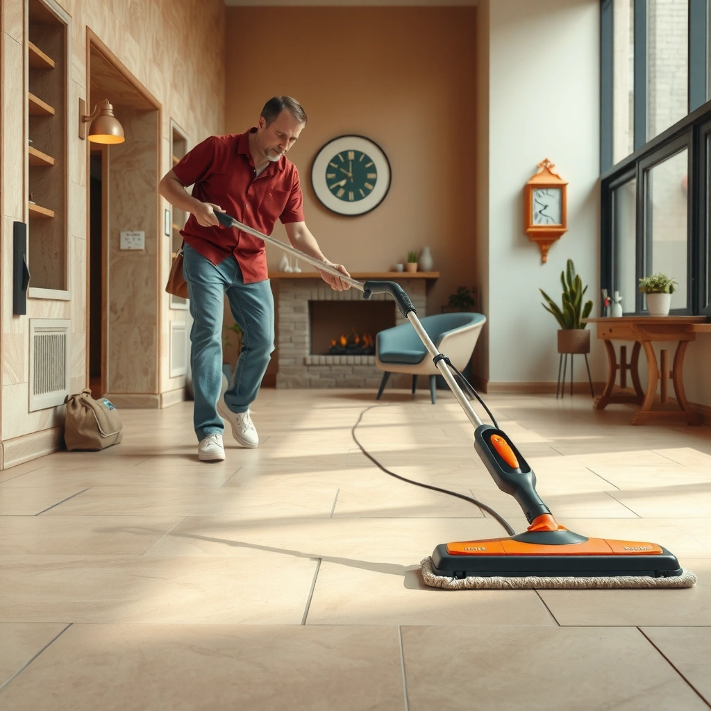 Image showing essential supplies for cleaning travertine floors, including safe and effective cleaning products.