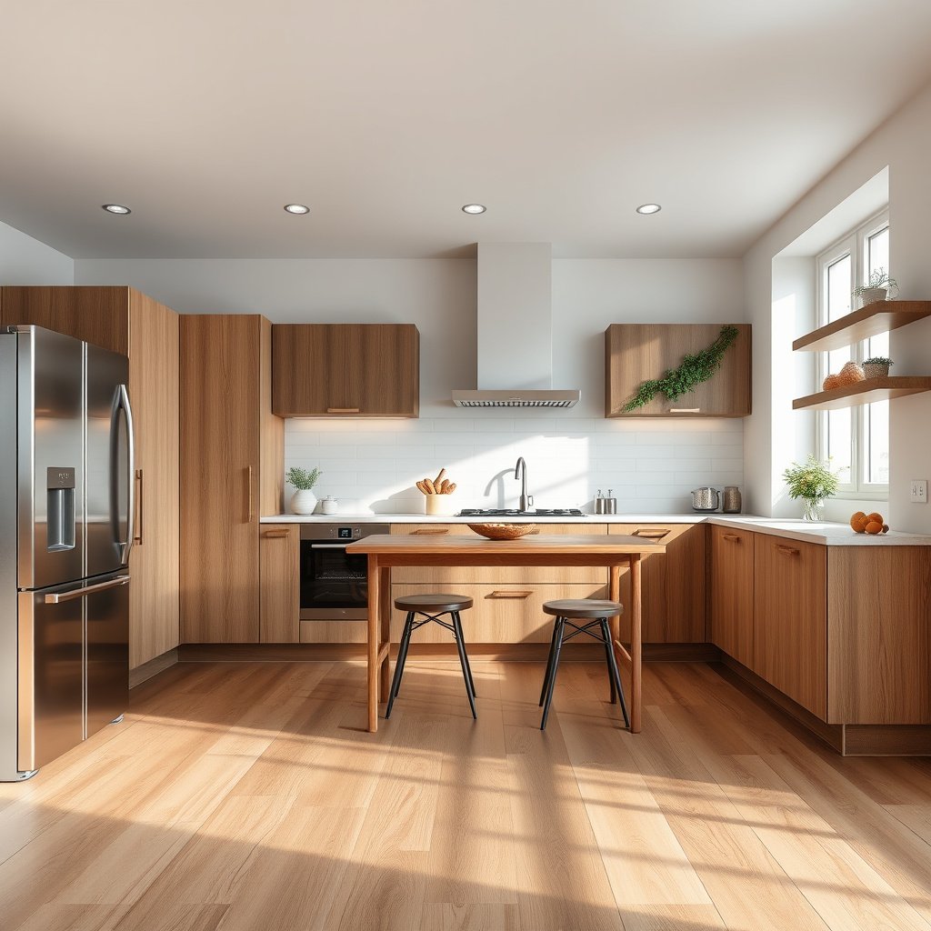 A collection of cleaning tools for laminate floors, excluding water-heavy options.