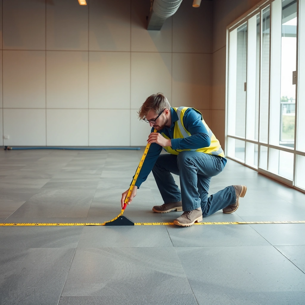 Tools and materials needed before measuring for concrete floors