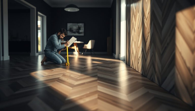 A guide on estimating the cost of Chevron floors with visual examples and tips.