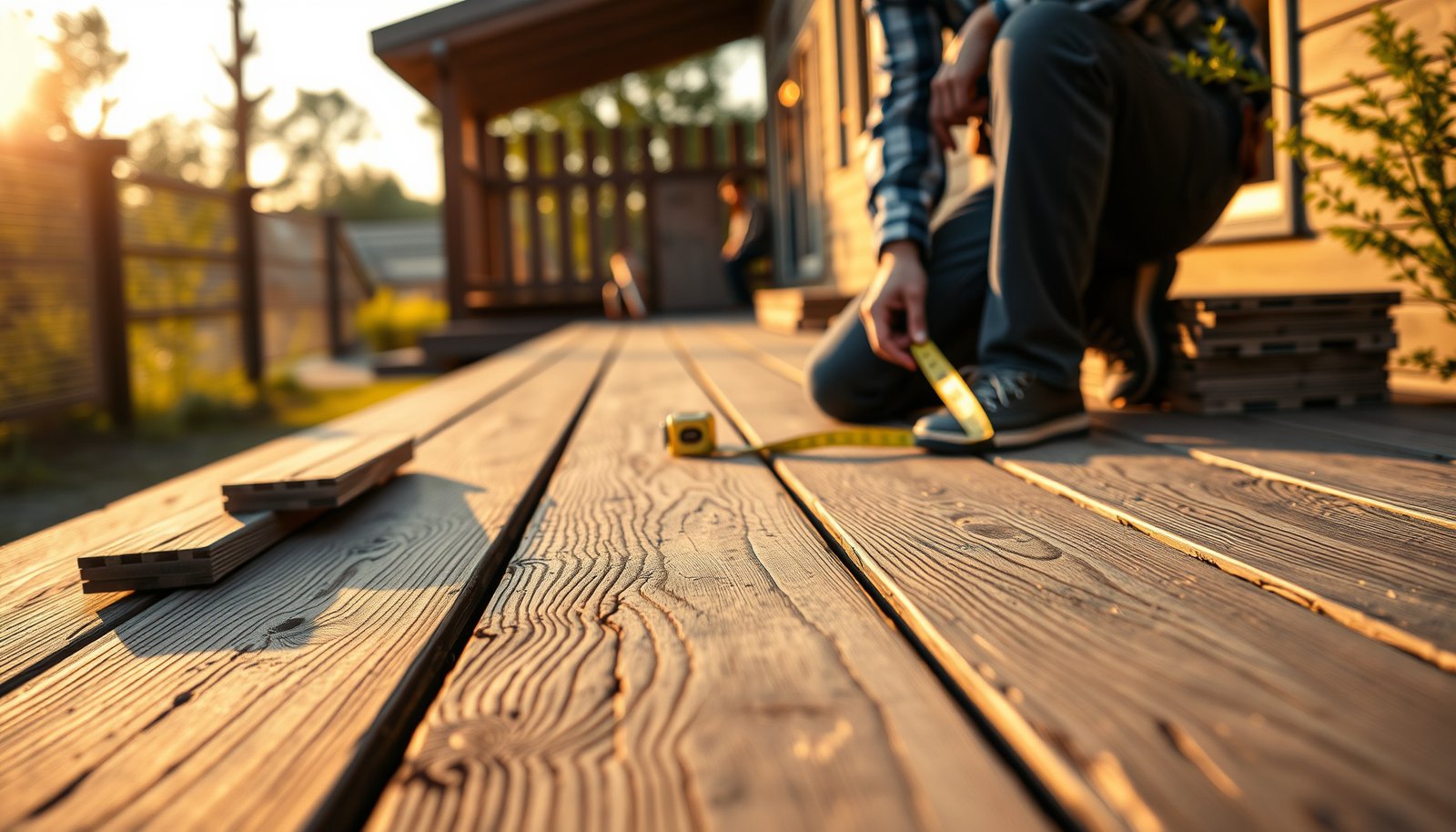 Cost estimation for engineered wood floors in outdoor walkways, showcasing materials and pricing.