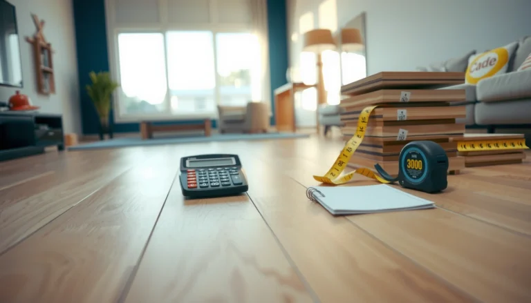 Step-by-step guide on estimating the cost of laminate flooring for home improvement projects.